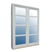 BD 2fløyet med gjennomgående 65mm sprosse innvendig